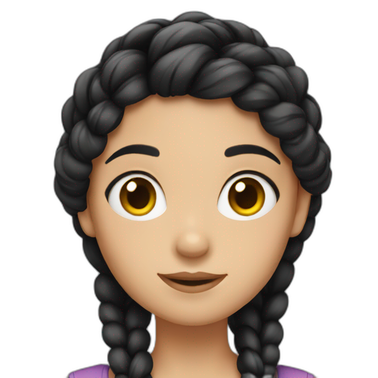 Girl With One Braid Ai Emoji Generator 