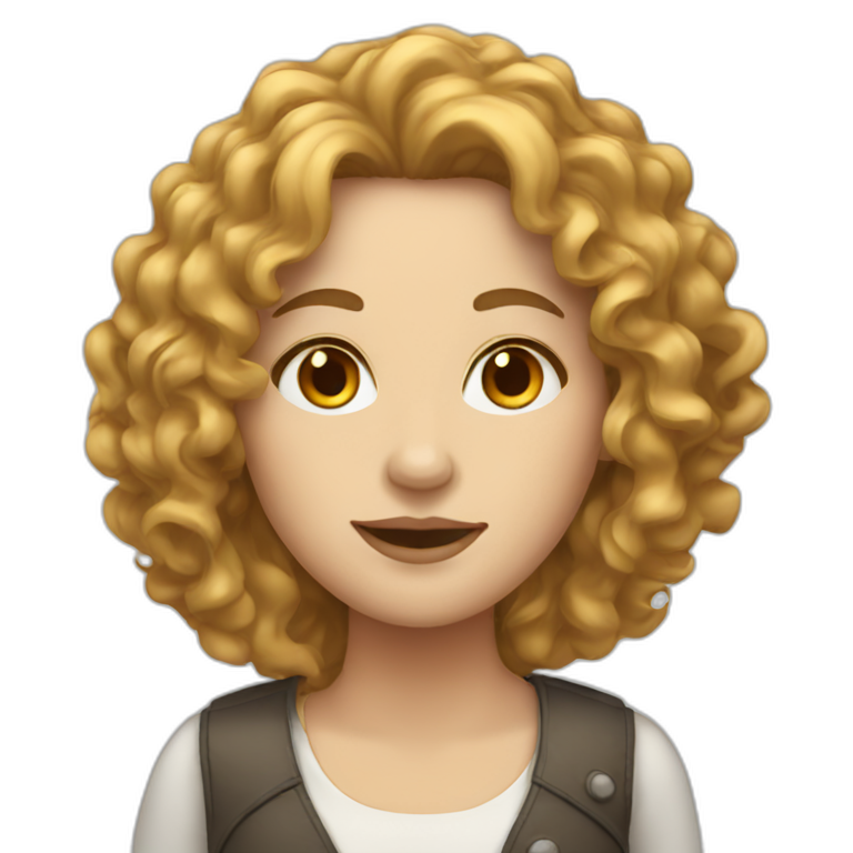 white woman long blonde hair with scarf | AI Emoji Generator