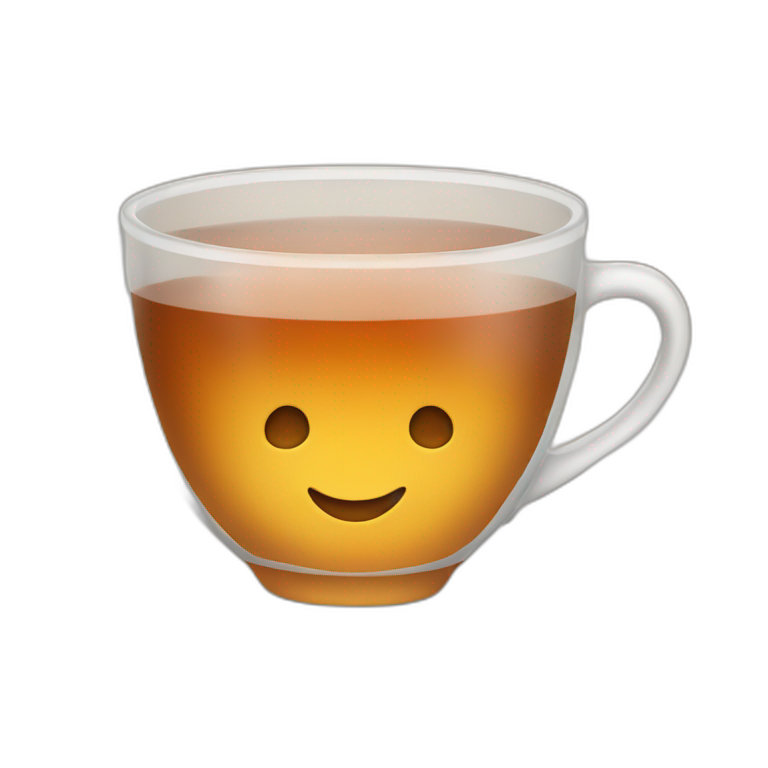 cup of tea with a tea bag tag | AI Emoji Generator