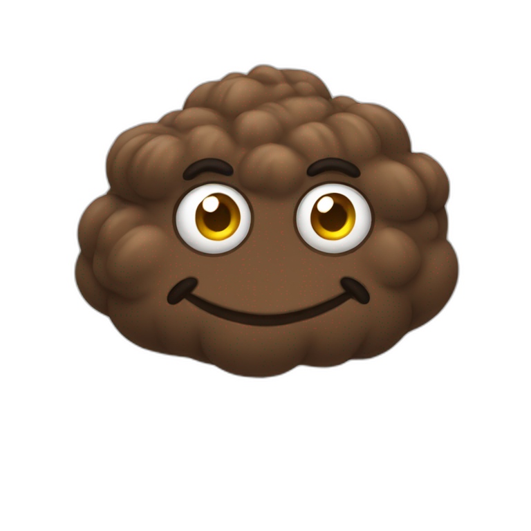 a white and brown poo | AI Emoji Generator