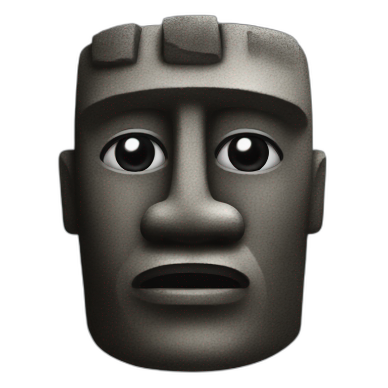 moai wearing sunglasses | AI Emoji Generator