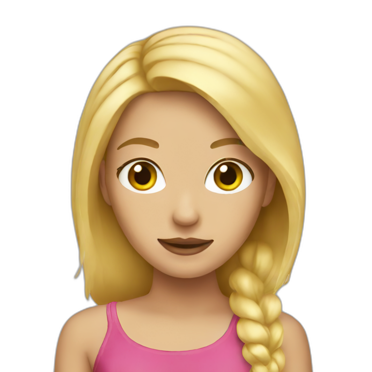 blonde girl near a chihuahua | AI Emoji Generator