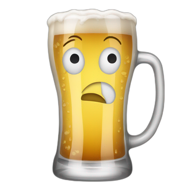 Cold glass of beer | AI Emoji Generator