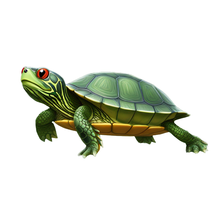 Red-eared slider turtle terrapin | AI Emoji Generator