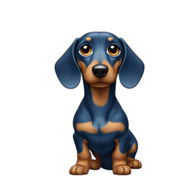 Blue dapple dachshund | AI Emoji Generator