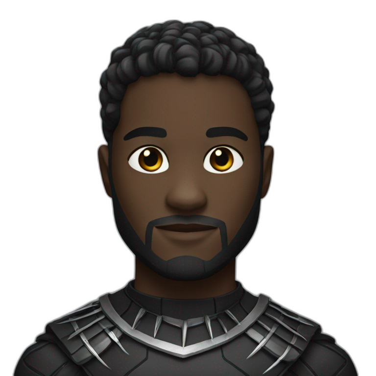 Black panther beard | AI Emoji Generator