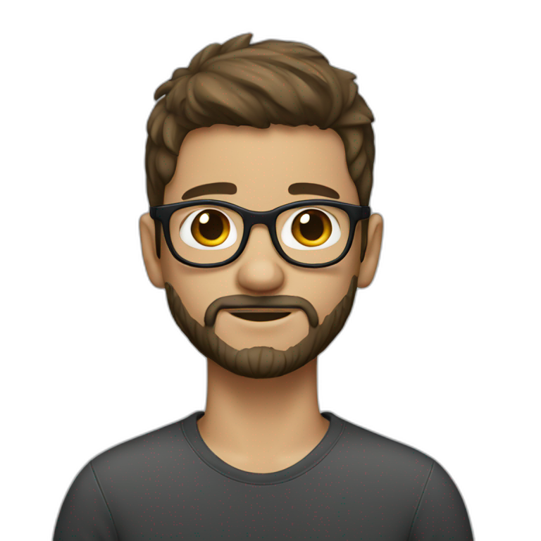 a man with spects | AI Emoji Generator