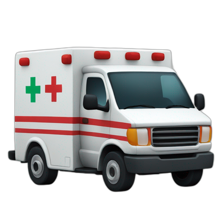 emergency ambulance rushing | AI Emoji Generator