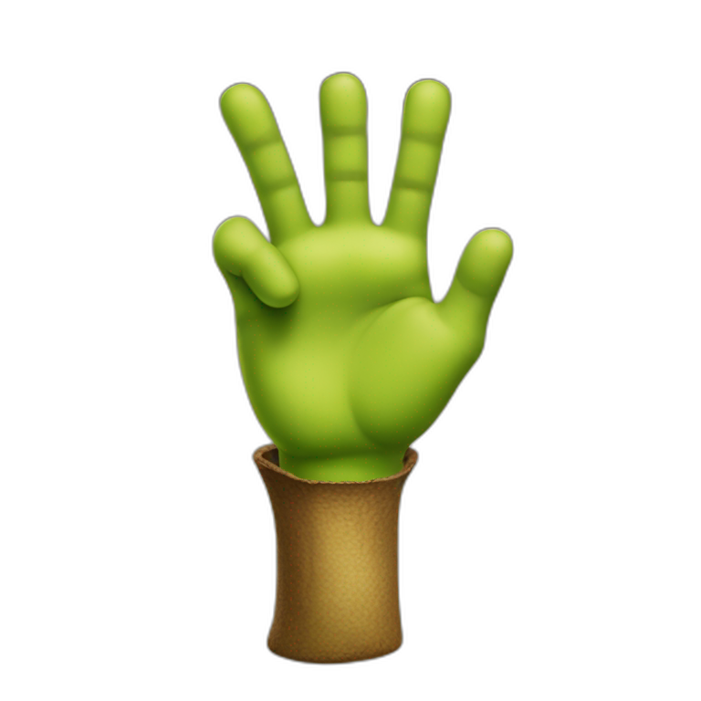 shrek scratching the top of his head with one finger | AI Emoji Generator