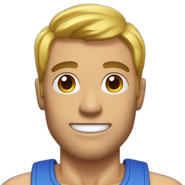 A man doing dumble workout, gym background | AI Emoji Generator