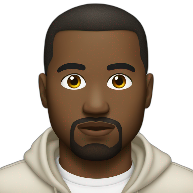 White Kanye west | AI Emoji Generator