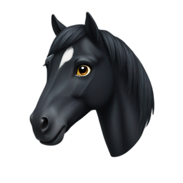 black horse with cat head | AI Emoji Generator