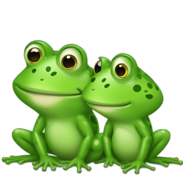 Frogs kisses | AI Emoji Generator