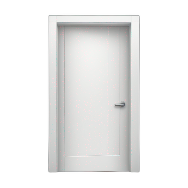 White modern door closed AI Emoji Generator