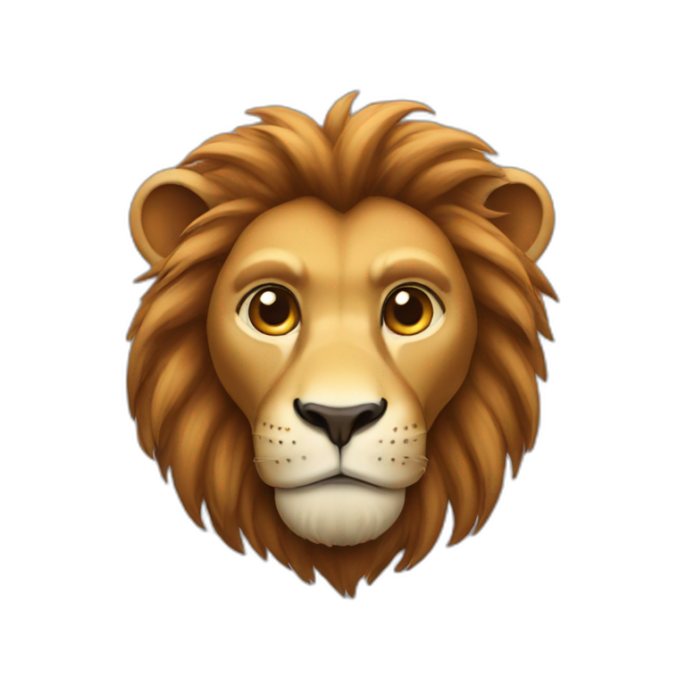 a lion with the colors of Israel | AI Emoji Generator