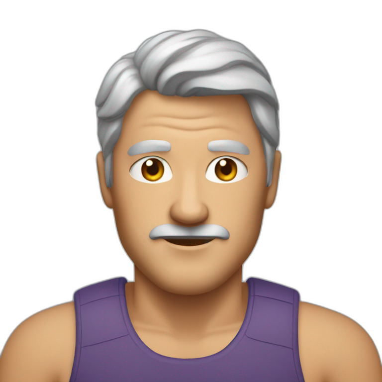 Middle aged man with one eye | AI Emoji Generator