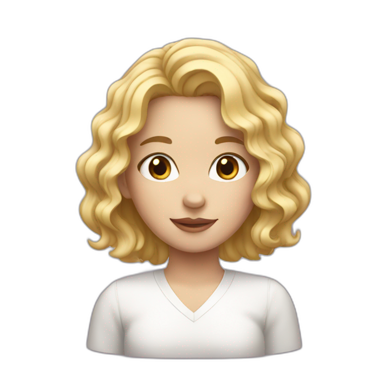 White with short wavy hair skater gut | AI Emoji Generator