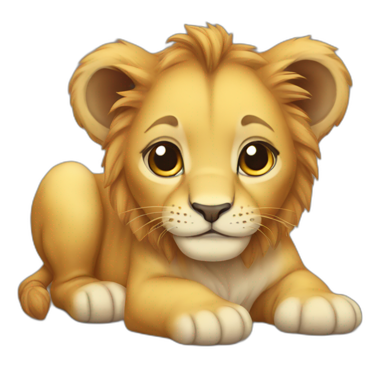 baby lion | AI Emoji Generator