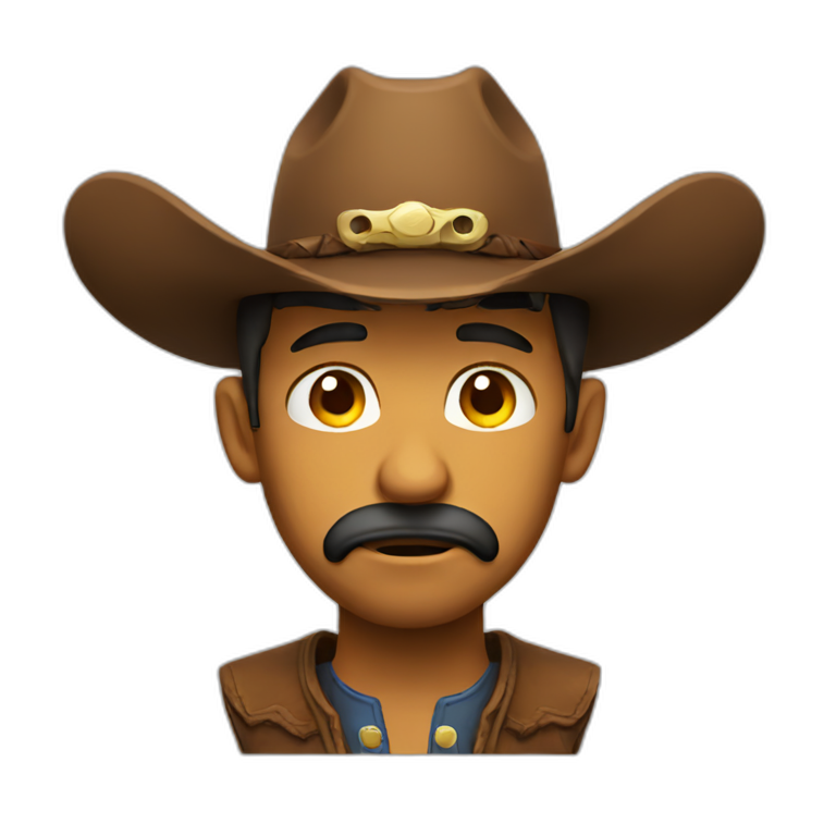 covid-mask-sad-cowboy | AI Emoji Generator