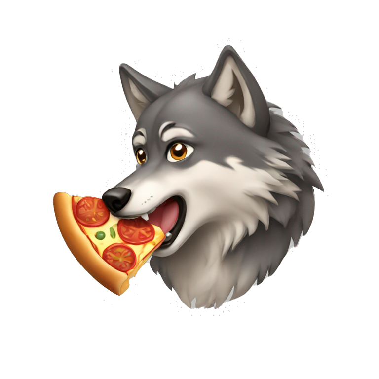 black cat eat with Pizza | AI Emoji Generator