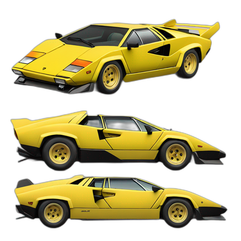 Lamborghini Countach Blue | AI Emoji Generator