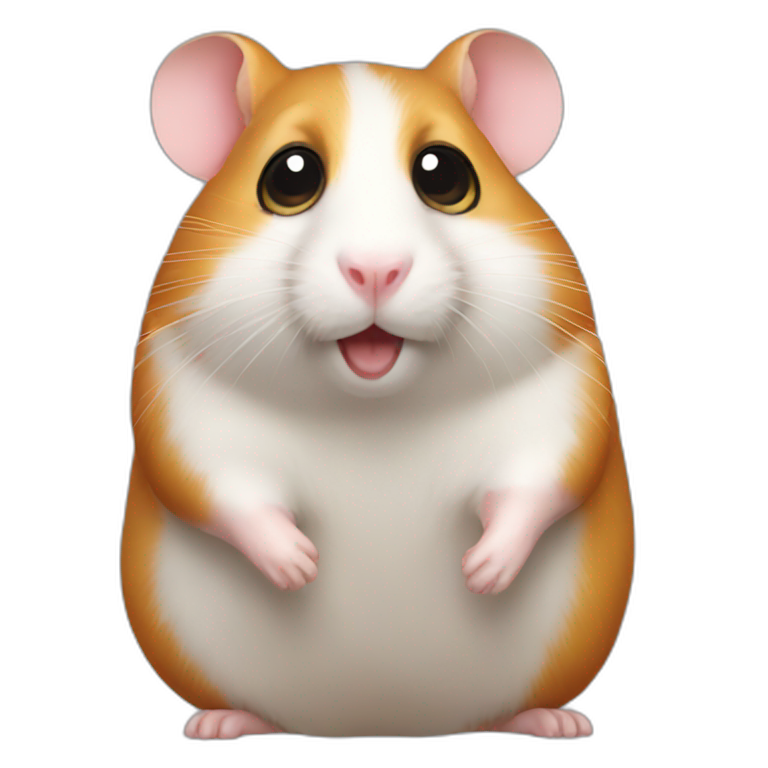 Hamster With Big Eyes And Bow On Head 