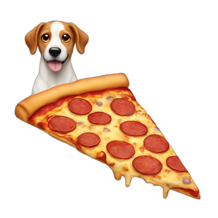 dog eating pizza | AI Emoji Generator