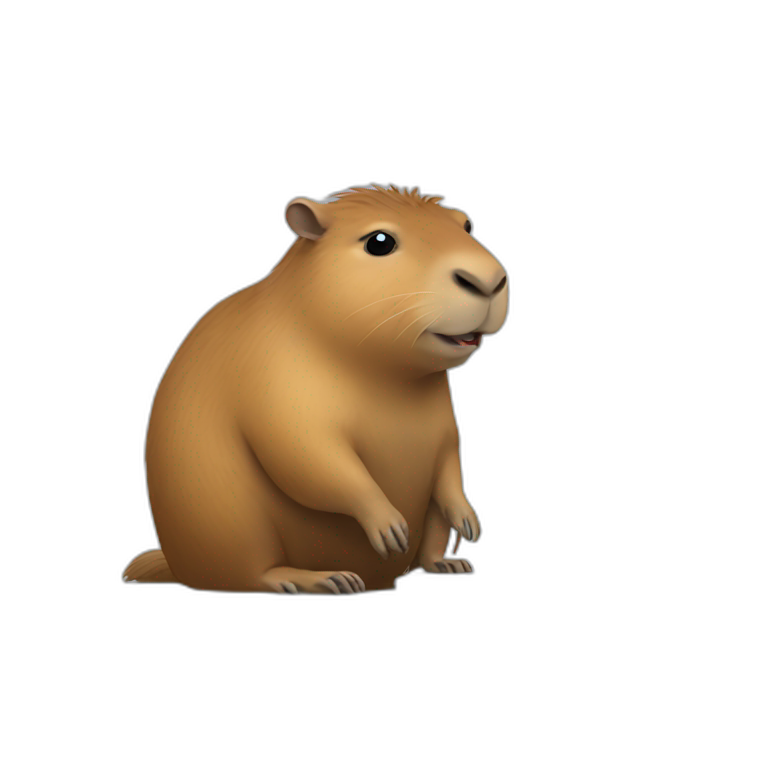 capybara using macbook | AI Emoji Generator