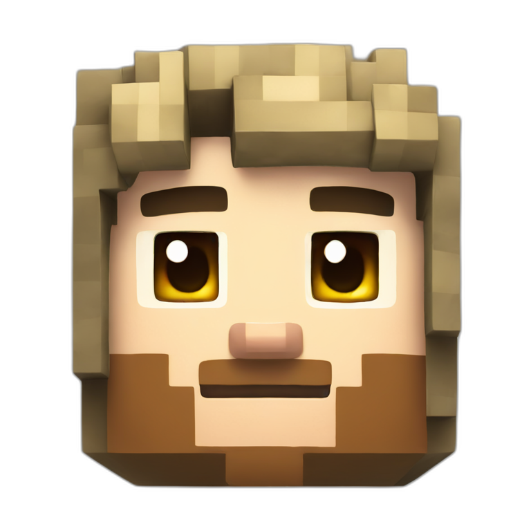 minecraft steve holding a pickaxe | AI Emoji Generator