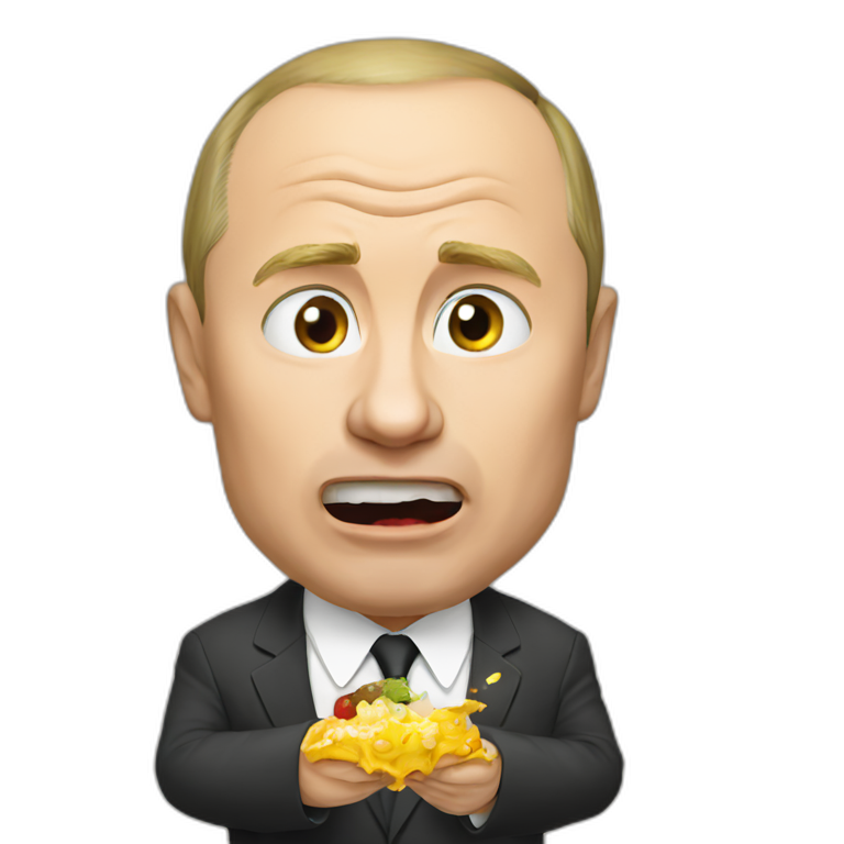 Putin eating poutine | AI Emoji Generator