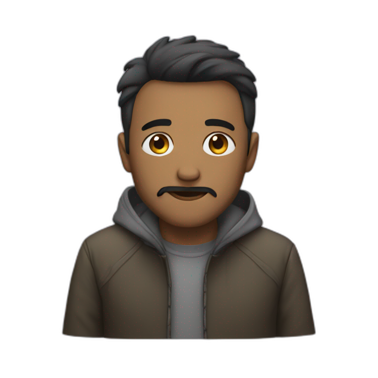 Alone man without problems | AI Emoji Generator