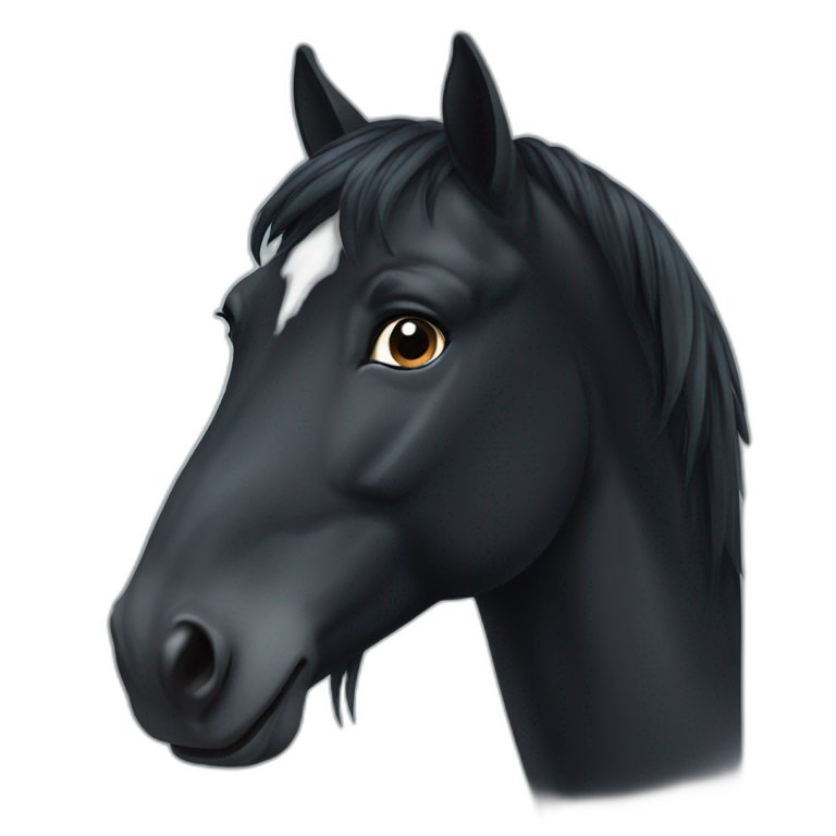 black horse with cat head | AI Emoji Generator