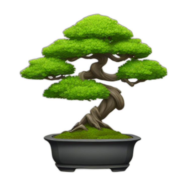 Cute bonsai with eyes | AI Emoji Generator