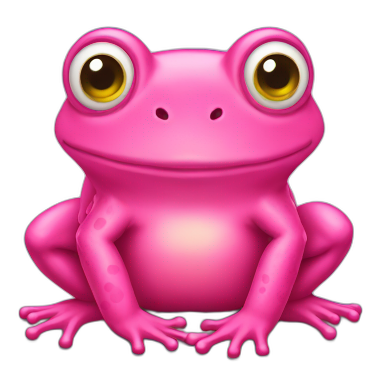 Pink frog  AI Emoji Generator