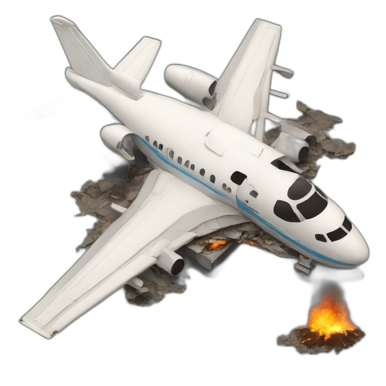 A plane crash | AI Emoji Generator