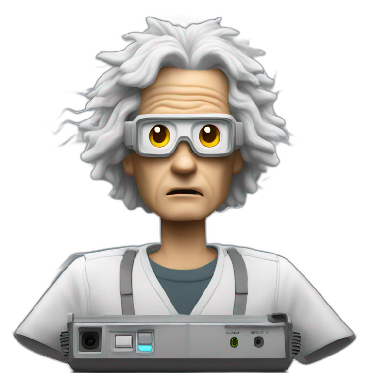 Doc brown from back to the future looking surprised wearing facemask ...