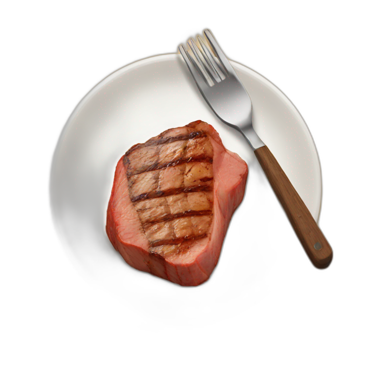 angry pitbull eating steak baby steak | AI Emoji Generator