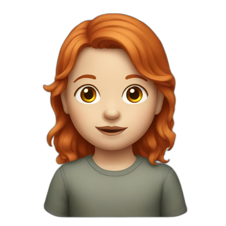 red headed toddler | AI Emoji Generator