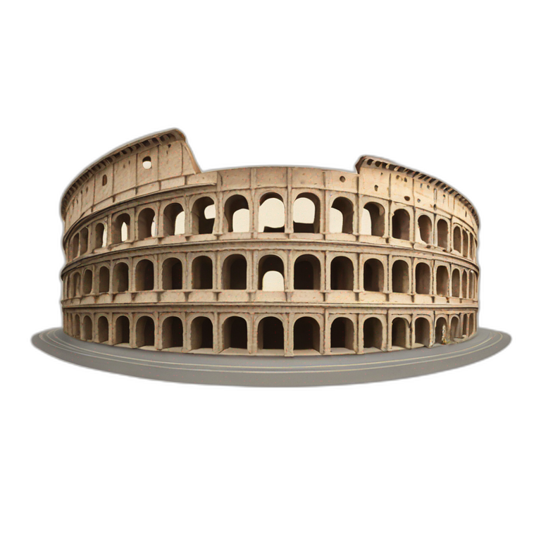 Roman Colosseum in Rome with Italia's flag | AI Emoji Generator