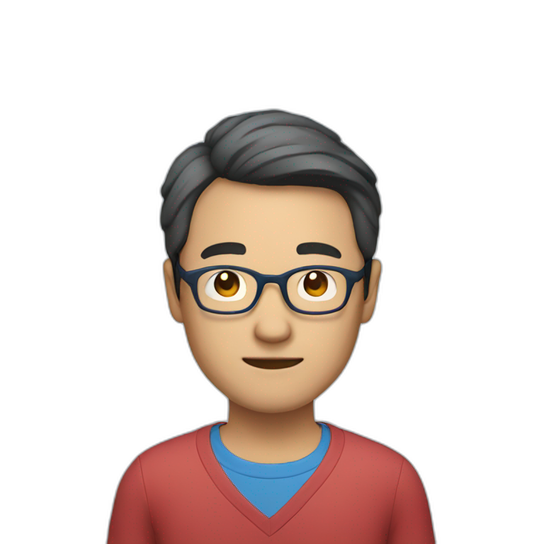 A Chinese Man With Glasses Ai Emoji Generator