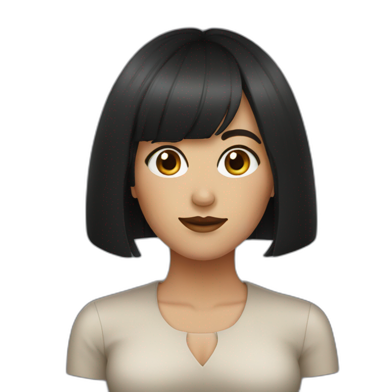 Dark Haired Woman Ai Emoji Generator