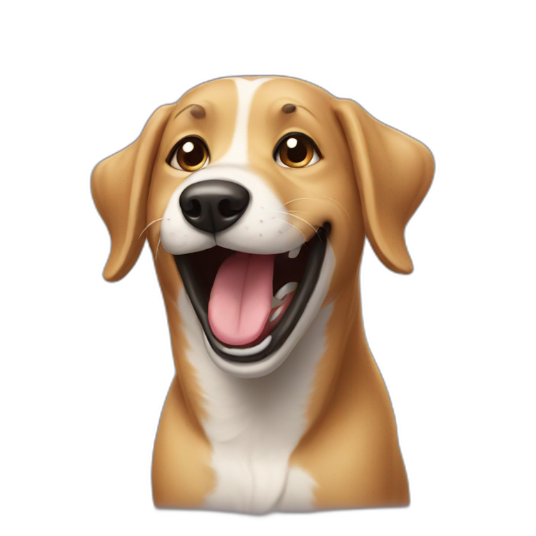 dog laughing | AI Emoji Generator