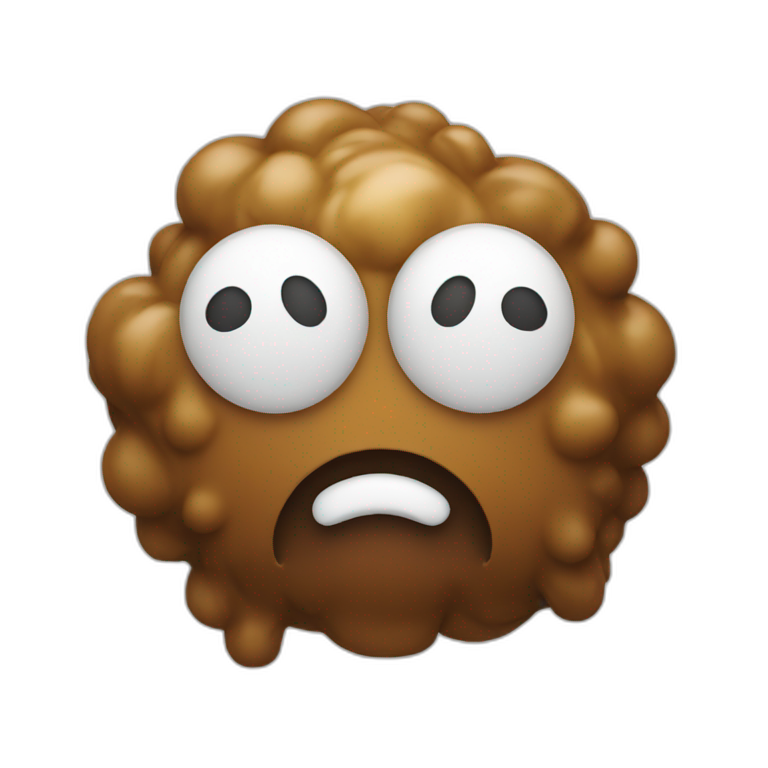 a white and brown poo | AI Emoji Generator