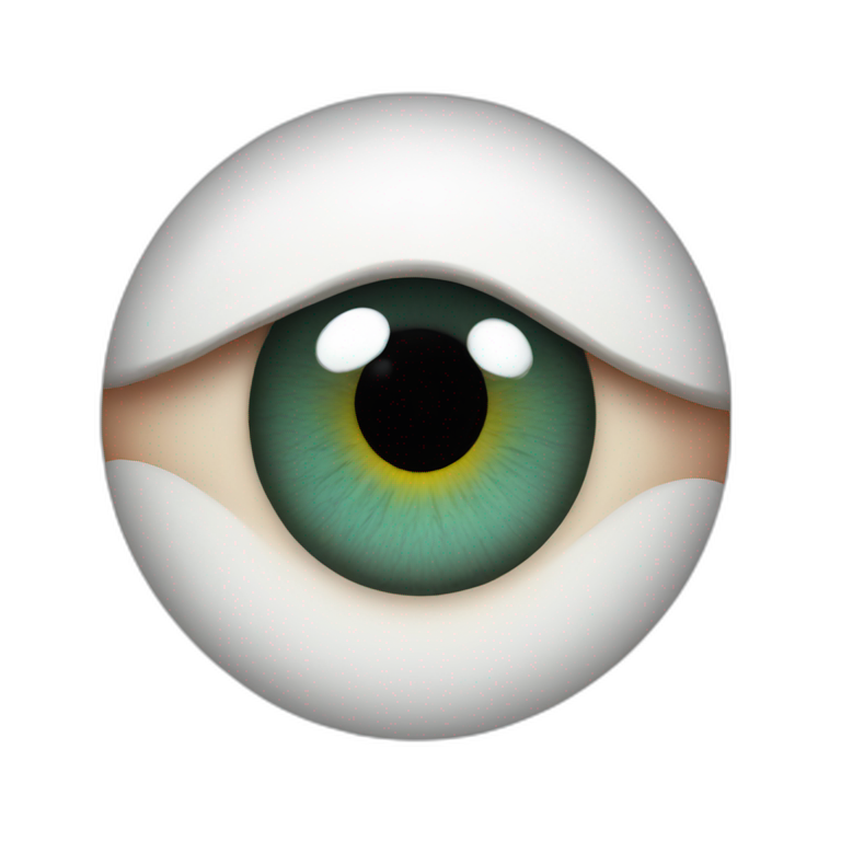 Furball black cat fur ball eyeball | AI Emoji Generator