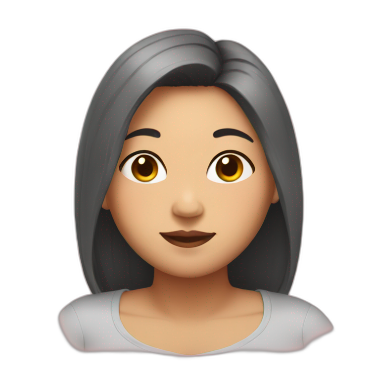 Asian woman is sad | AI Emoji Generator