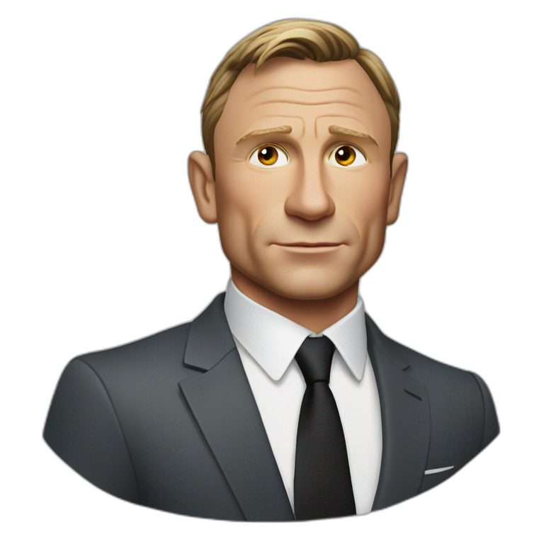 actor daniel craig cartoon wearing shirt | AI Emoji Generator