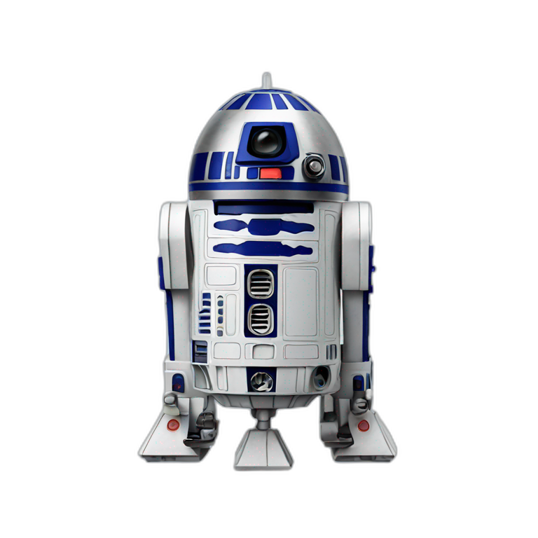 R2-D2 with beer | AI Emoji Generator