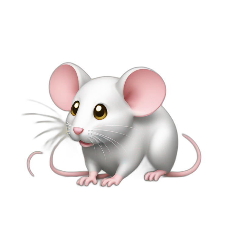 mouse tail gold and white | AI Emoji Generator