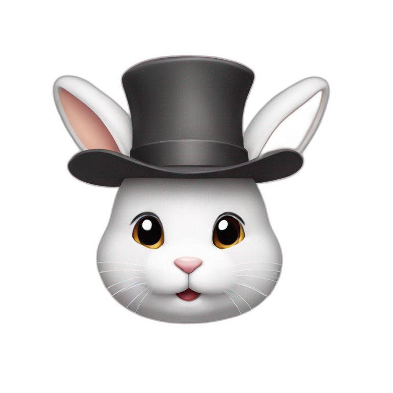 fox with hat kiss white bunny | AI Emoji Generator