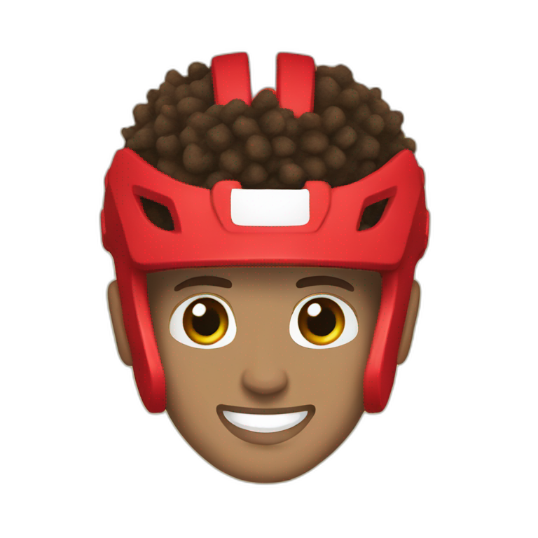 Patrick Mahomes with a raised fist | AI Emoji Generator